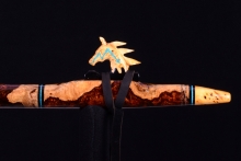 Honduran Rosewood Burl Native American Flute, Minor, Mid A-4, #I52B